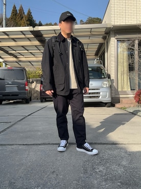 「CONVERSE ALL STAR（コンバースオールスター）のアイテム」を使った、ぶたゲルゲさん（メンズ・173cm）の春コーディネート