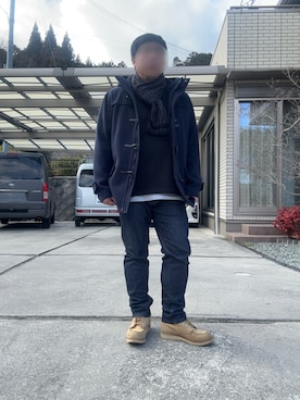 「アイテム（ダッフルコート）」を使った、ぶたゲルゲさん（メンズ・173cm）の秋コーディネート