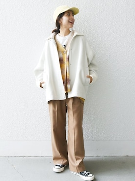 「ジップブルゾン」｜カーンさん（レディース・158cm）の秋コーディネート