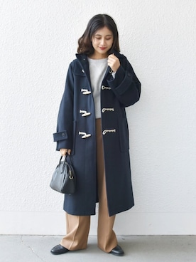 「SHIPS any（シップス エニィ）のアイテム（ダッフルコート）」を使った、カーンさん（レディース・158cm）の秋コーディネート