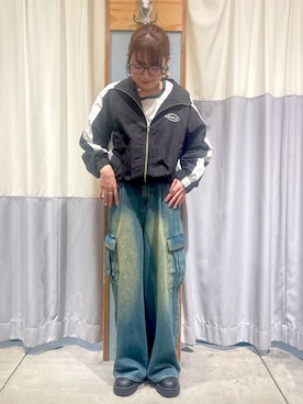 「ehka sopo（エヘカソポ）のアイテム（ノーカラージャケット）」を使った、ﾀｼﾞﾏさん（レディース・154cm）の秋コーディネート
