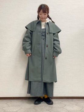 「ehka sopo（エヘカソポ）のアイテム（その他アウター）」を使った、ﾀｼﾞﾏさん（レディース・154cm）の冬コーディネート