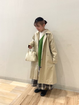「Samansa Mos2（サマンサ モスモス）のアイテム（トレンチコート）」を使った、ﾀｼﾞﾏさん（レディース・154cm）の春コーディネート