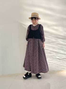 「アイテム（ワンピース、ピンク系）」を使った、ﾀｼﾞﾏさん（レディース・154cm）の春コーディネート