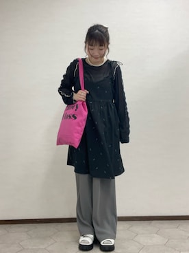 「ehka sopo（エヘカソポ）のアイテム（ワンピース/ドレス）」を使った、ﾀｼﾞﾏさん（レディース・154cm）の春コーディネート