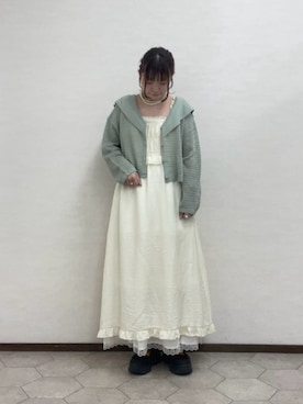 「ehka sopo（エヘカソポ）のアイテム（ワンピース/ドレス）」を使った、ﾀｼﾞﾏさん（レディース・154cm）の春コーディネート