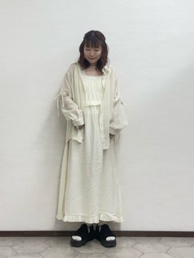 「ehka sopo（エヘカソポ）のアイテム（ワンピース/ドレス）」を使った、ﾀｼﾞﾏさん（レディース・154cm）の春コーディネート