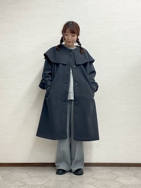 「ehka sopo（エヘカソポ）のアイテム（その他アウター）」を使った、ﾀｼﾞﾏさん（レディース・154cm）の冬コーディネート