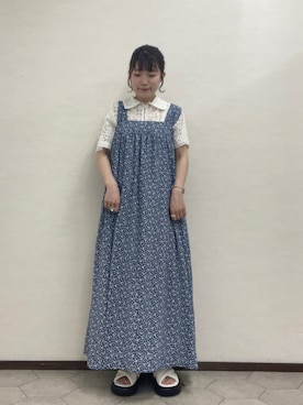 「ehka sopo（エヘカソポ）のアイテム（ワンピース/ドレス）」を使った、ﾀｼﾞﾏさん（レディース・154cm）の夏コーディネート