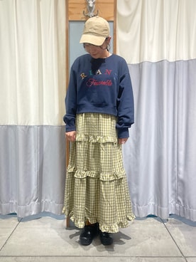 「ehka sopo（エヘカソポ）のアイテム（キャップ）」を使った、ﾀｼﾞﾏさん（レディース・154cm）の秋コーディネート