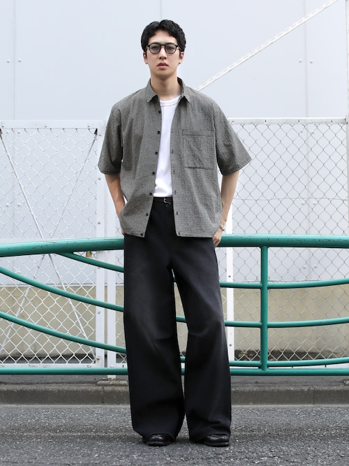 セール】シアサッカードローコード半袖チェックシャツ(シャツ セール】シアサッカードローコード半袖チェックシャツ(シャツ