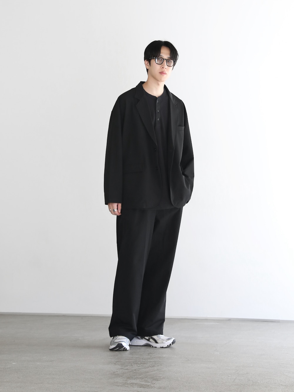 セットアップ 2点セット】ビッグシルエット ストレッチナイロン