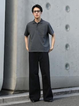 「アイテム（ポロシャツ）」を使った、yugoさん（メンズ・183cm）の夏コーディネート
