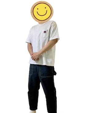 「BEN DAVIS（ベンデイビス）のアイテム（Tシャツ/カットソー）」を使った、yellow manさん（メンズ・173cm）の夏コーディネート