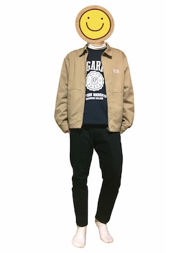 「coen（コーエン）のアイテム（ブルゾン）」を使った、yellow manさん（メンズ・173cm）の冬コーディネート