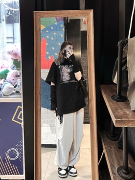 「アイテム（チノパンツ、シルバー系）」を使った、aeram13さん（レディース・160cm）の秋コーディネート