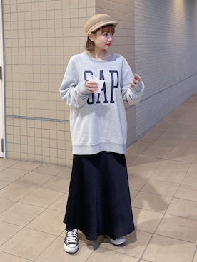 「152cm」｜「アイテム（帽子）」を使った、udon(23)さん（レディース・152cm）の秋コーディネート