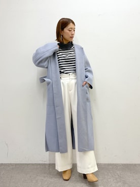 「アイテム（チェスターコート）」を使った、fukaseさん（レディース・162cm・30代）の秋コーディネート