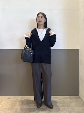 「アイテム（スラックス）」を使った、fukaseさん（レディース・162cm・30代）の秋コーディネート