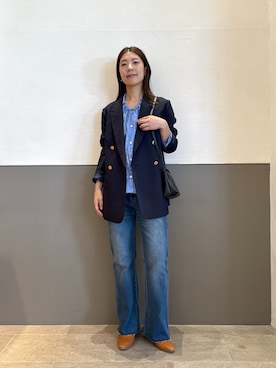 「アイテム（テーラードジャケット）」を使った、fukaseさん（レディース・162cm）の秋コーディネート