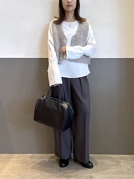 「アイテム（ベスト）」を使った、fukaseさん（レディース・162cm・30代）の秋コーディネート