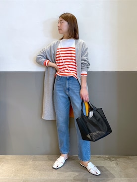 「リバーシブル」｜「アイテム（その他シューズ）」を使った、fukaseさん（レディース・162cm）の春コーディネート