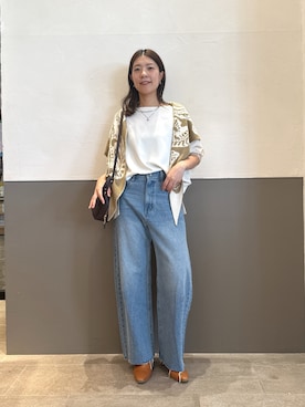 「アイテム（ストール/ショール）」を使った、fukaseさん（レディース・162cm）の秋コーディネート