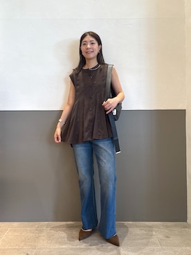 「アイテム（シャツ/ブラウス）」を使った、fukaseさん（レディース・162cm・30代）の夏コーディネート