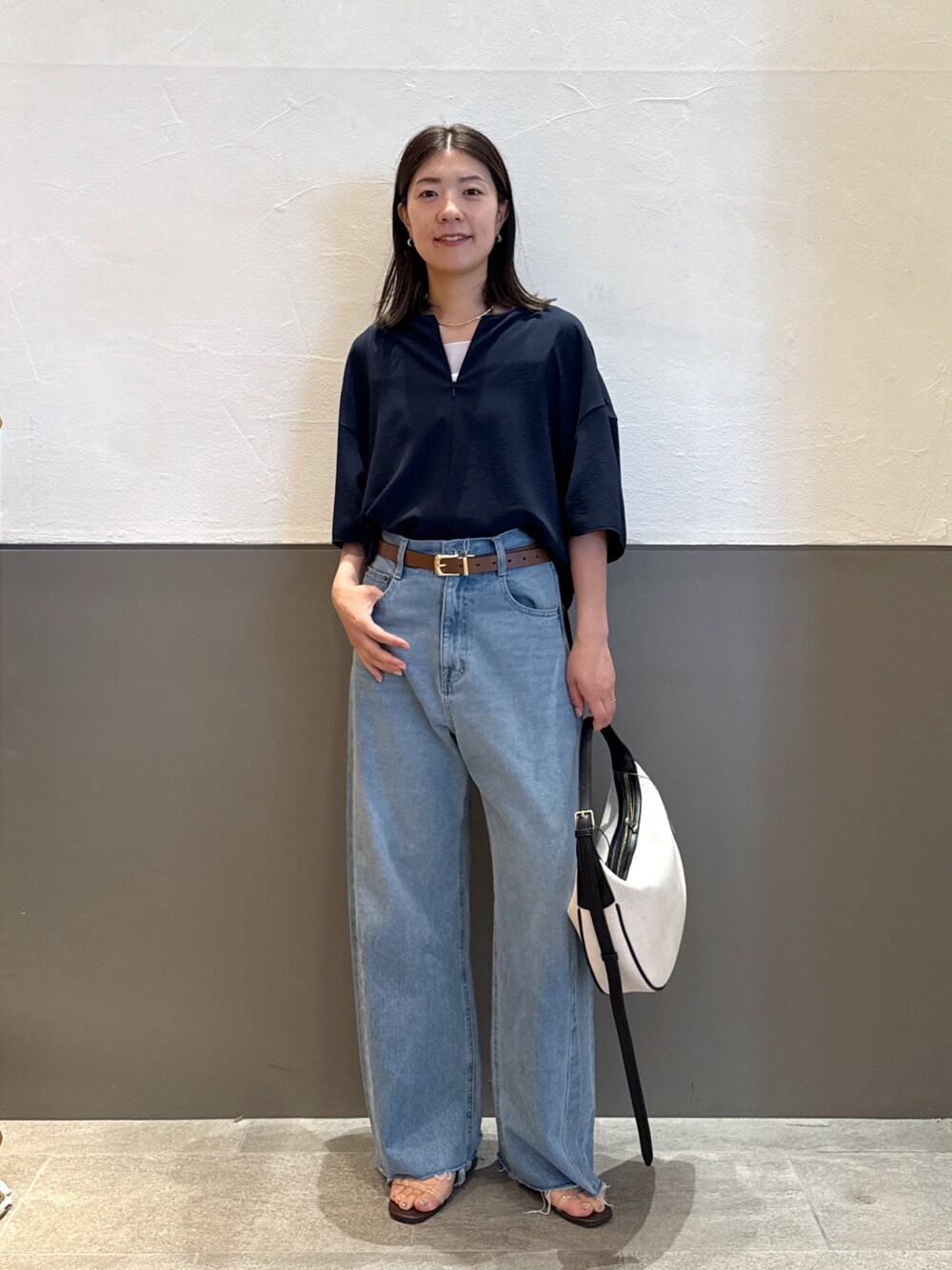 ジャージタックスリーブブラウス/セットアップ可/WEB限定カラー展開を