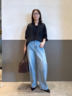 秋の一枚着/長袖ヴィンテージメッシュスキッパーシアーシャツを使った