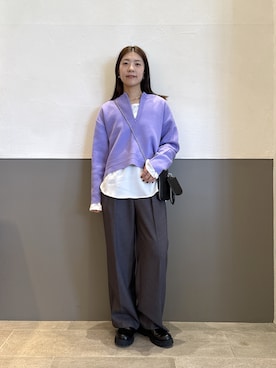 「アイテム（スラックス）」を使った、fukaseさん（レディース・162cm・30代）の秋コーディネート