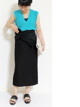 「ADORE（アドーア）のアイテム」を使った、makiさん（レディース・155cm）の夏コーディネート