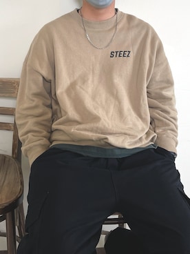 「STEEZ（スティーズ）のアイテム（スウェット）」を使った、kazu2546さん（メンズ・170cm）の夏コーディネート