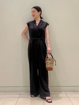 「A VACATION（アヴァケーション）のアイテム」を使った、岸原（kishihara）さん（レディース・156cm）の夏コーディネート