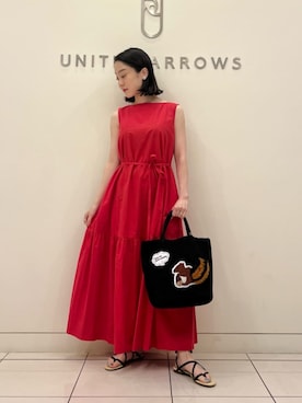 「HEWN（ヒューン）のアイテム」を使った、岸原（kishihara）さん（レディース・154cm）の夏コーディネート