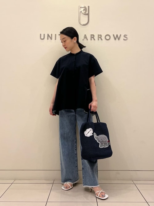バックフレア ショートスリーブ ブラウスを使った人気