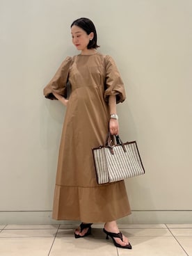 「A VACATION（アヴァケーション）のアイテム」を使った、岸原（kishihara）さん（レディース・156cm）の夏コーディネート