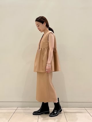 UNITED ARROWS ウール シルク ツイル ペプラム ベスト - メルカリ