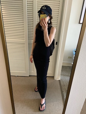 「アイテム（ビーチサンダル）」を使った、𝑒𝑟𝑖𝑐𝑎さん（レディース・157cm）の夏コーディネート