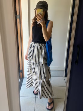 「アイテム（ビーチサンダル）」を使った、𝑒𝑟𝑖𝑐𝑎さん（レディース・157cm）の夏コーディネート