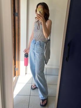 「アイテム（水筒）」を使った、𝑒𝑟𝑖𝑐𝑎さん（レディース・157cm）の夏コーディネート