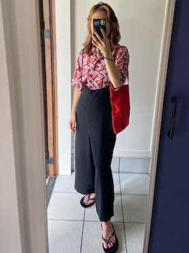 「UGG（アグ）のアイテム（ビーチサンダル）」を使った、𝑒𝑟𝑖𝑐𝑎さん（レディース・157cm）の夏コーディネート