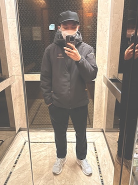 「ARC'TERYX（アークテリクス）のアイテム（ナイロンジャケット）」を使った、kalammccさん（メンズ・170cm）の冬コーディネート