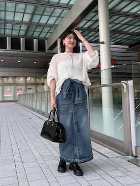 「アイテム（ピアス（両耳用））」を使った、momoさん（レディース・168cm）の秋コーディネート