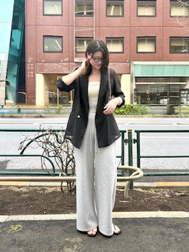 Loungedress ラウンジドレス　スクエアパネルイージーパンツ　アイボリー パル PAL 【Loungedress】スクエアパネルイージーパンツ （ivory