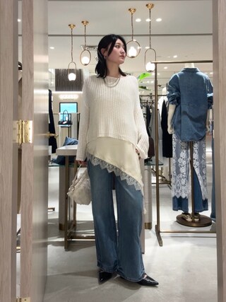 LOUNGEDRESS（ラウンジドレス）の「ハイウエストデニムパンツ（デニム