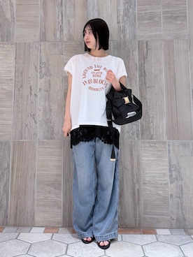 「BARNYARDSTORM（バンヤードストーム）のアイテム」を使った、byrrinnaさん（レディース・155cm）の春コーディネート