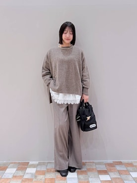 「アイテム（チョーカー）」を使った、byrrinnaさん（レディース・155cm）の冬コーディネート