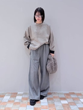 「アイテム（チョーカー）」を使った、byrrinnaさん（レディース・155cm）の冬コーディネート