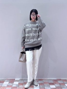 「BARNYARDSTORM（バンヤードストーム）のBARNYARDSTORM / 裾フリルブラウス / ハンドウォッシャブル 【YouTube「i.style closet」紹介アイテム】（シャツ/ブラウス）」を使った、byrrinnaさん（レディース・155cm）の秋コーディネート